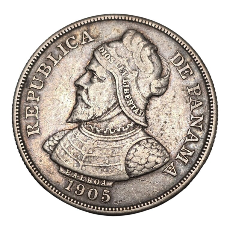 Read more about the article NICE 1905 Panama 50 Centesimos World Silver Coin 90% Pure