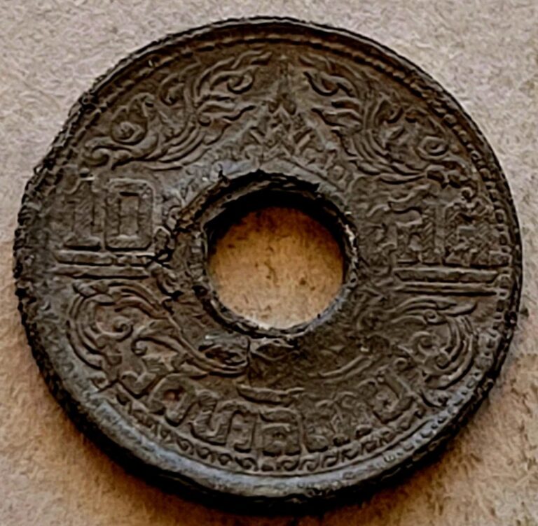Read more about the article 1945 Thailand 10 Satang Beautiful Condition WW2 Era Coin