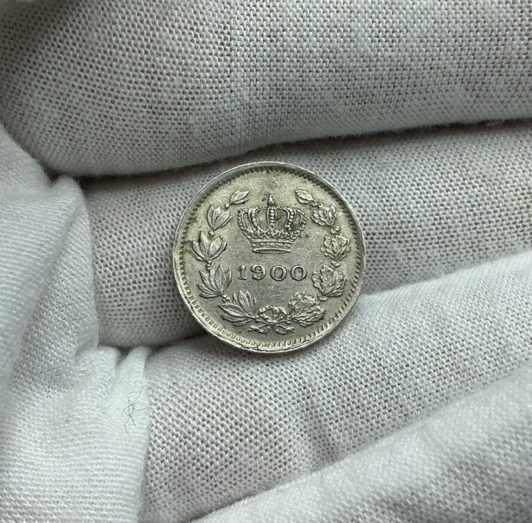 Read more about the article ROMANIA 5 Bani 1900 – Copper-Nickel – Carol I. – XF – P173