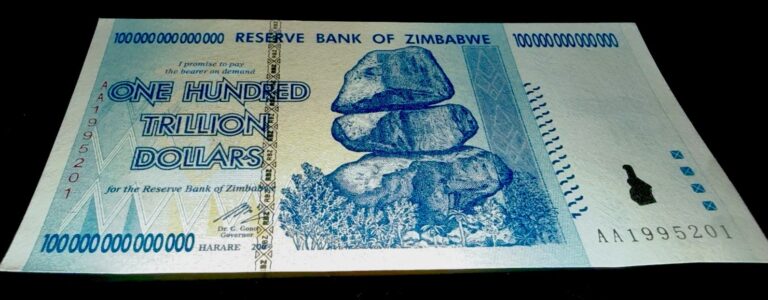 Read more about the article 🔥AUTHENTIC  ZIMBABWE 100 TRILLION DOLLARS 2008 AA SERIES P91 UNC UV PASSED COA