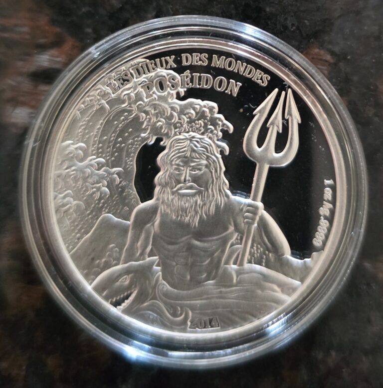 Read more about the article 2014 Silver 1 oz POSEIDON – Gods of the World Series – Burkina Faso 1000 francs