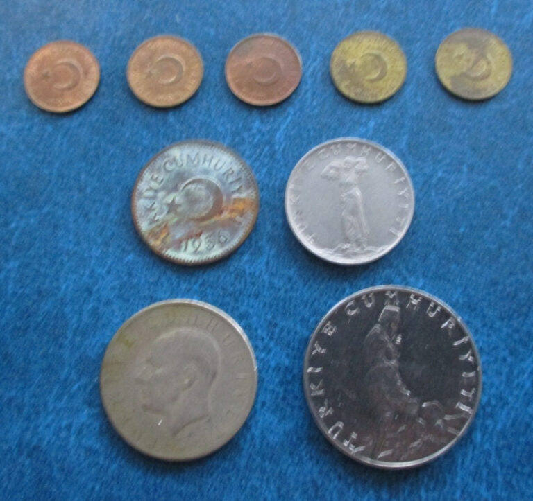 Read more about the article MIXED LOT OF TURKEY CIRCULATED COINS (1 and 25 KURUS  1 and 2-1/2 LIRA)