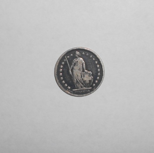 Read more about the article 1903 B  SWITZERLAND SILVER ONE FRANC COIN HELVETIA LOOK