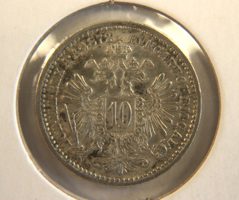 Read more about the article Austria 1872 10 Kreuzer KM220 .640 Silver XF+ nearly AU