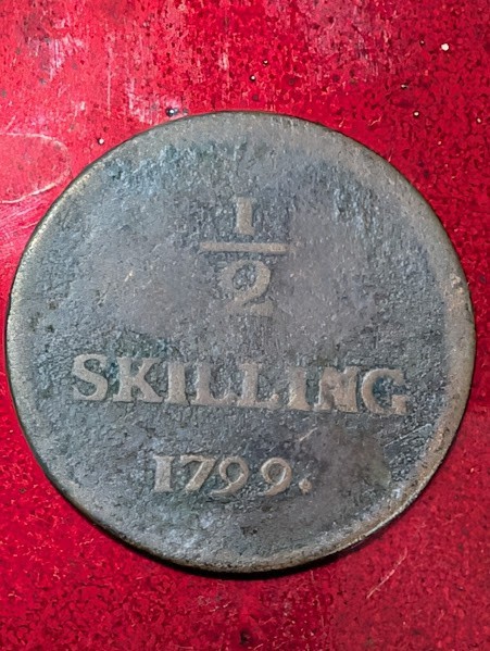 Read more about the article 1799 SWEDEN 1/2 SKILLING COIN  #671