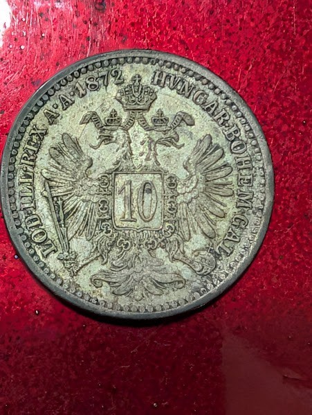 Read more about the article 1872 AUSTRIA 10 KREUZER  .400 SILVER COIN #738