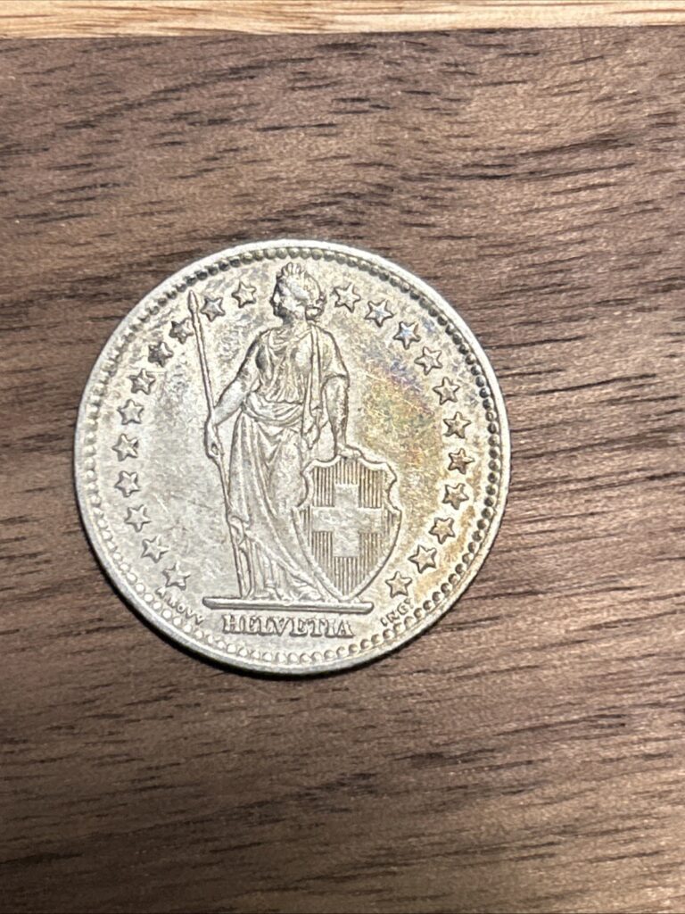 Read more about the article 1953-B Switzerland 2 Francs Silver