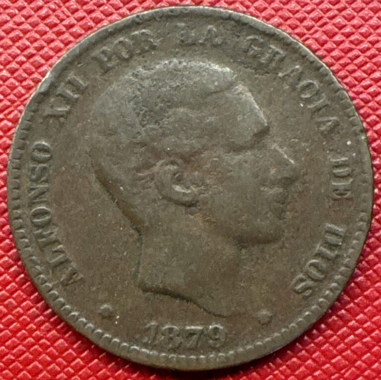 Read more about the article Spain 1879-OM Bronze 10 Centimos. Alfonso XII. KM# 675