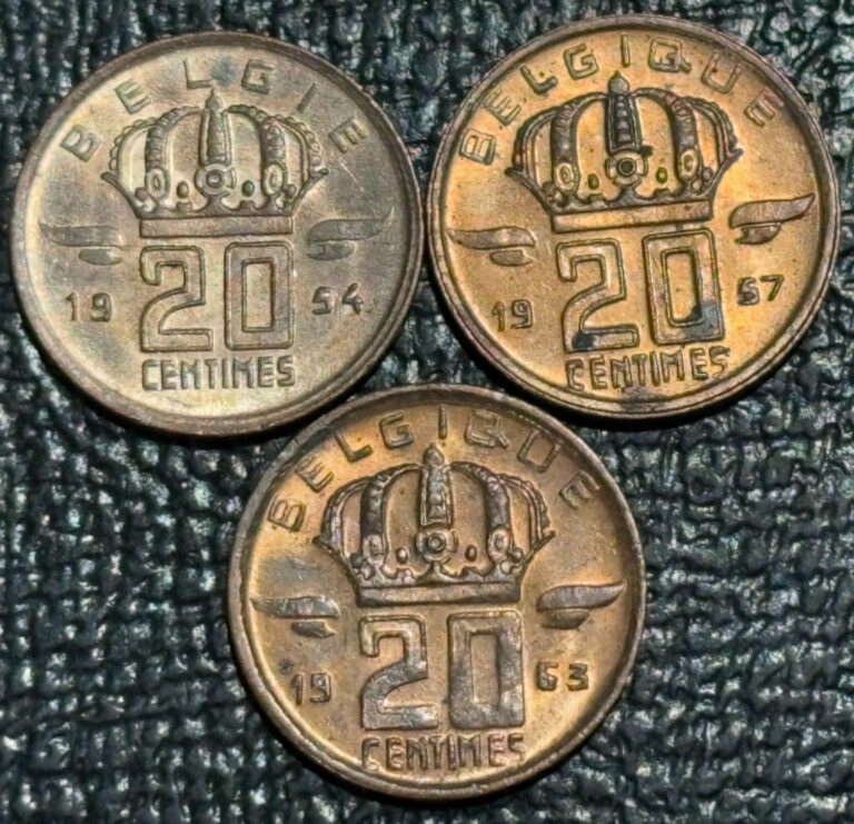 Read more about the article HIGH GRADE BELGIUM 20 CENTIMES COINS-1954/1957/1963-JAN420