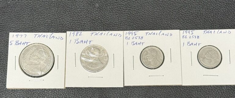 Read more about the article Thailand Coins Lot (4 Coins) – 5 Baht and 1 Baht
