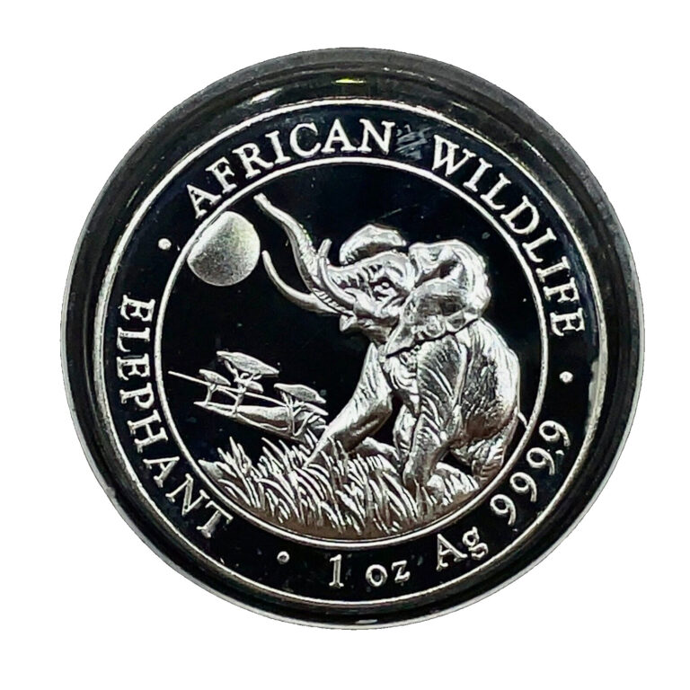 Read more about the article 2016 Somalia 100 Shillings African Wildlife 999 Silver Proof  Elephant Coin